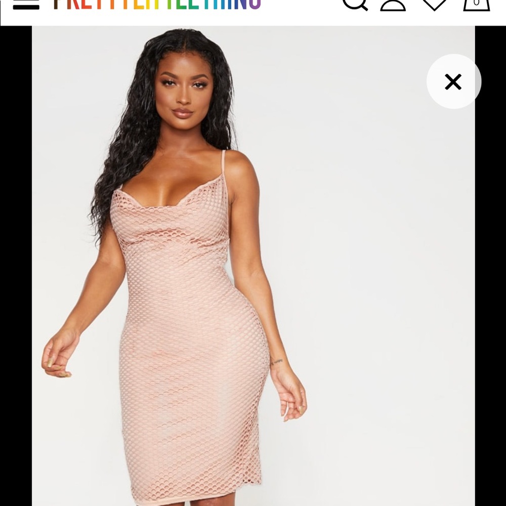 PLT shape fishnet dress
